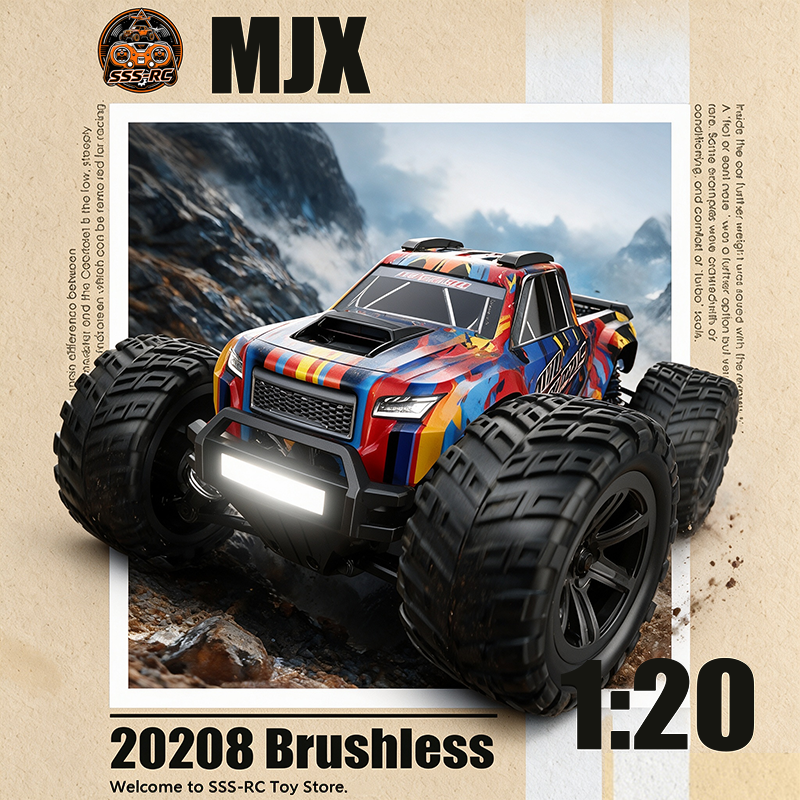 Rc Hobby Monster Truck - Mjx 20208 1:20 Brushless High Speed