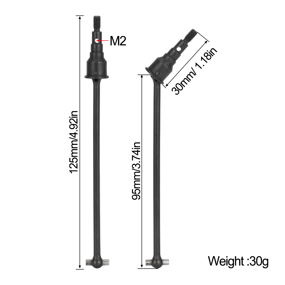 2Pcs Hard Steel Front Rear CVD - Rc Hobby Products incelemesi ve fiyatı