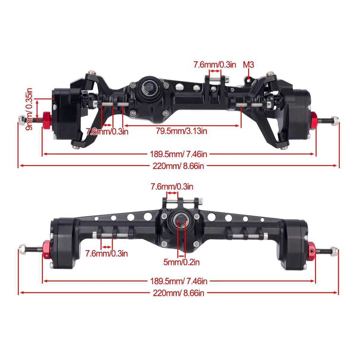 CNC Aluminum SCX10 III Front R - Rc Hobby Products incelemesi ve fiyatı