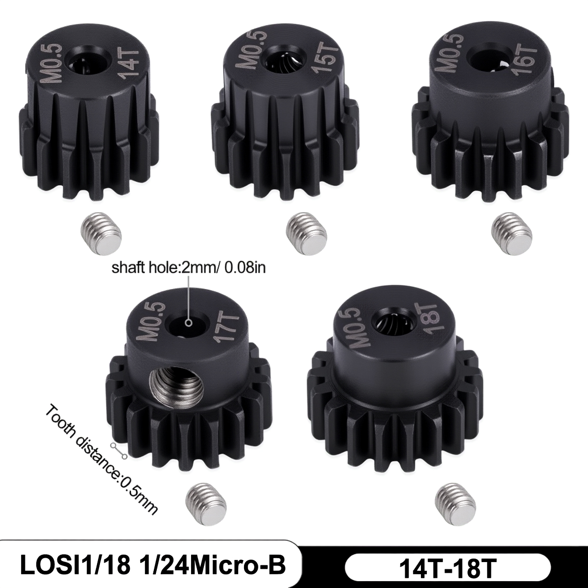 M0.5 2mm Shaft 14T-18T Metal P - Rc Hobby Products incelemesi ve fiyatı