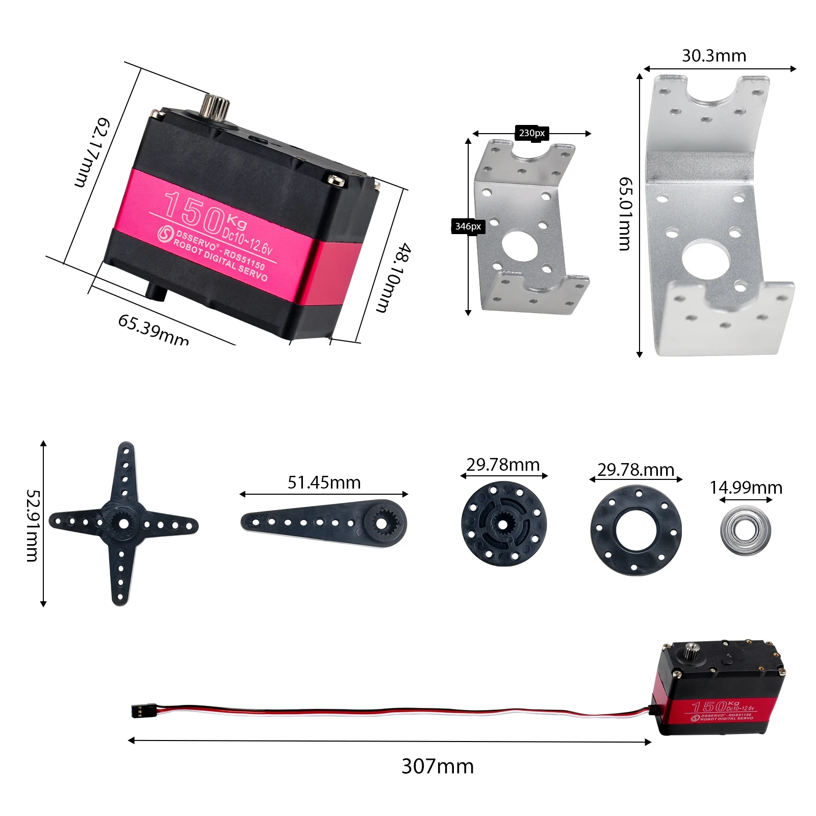 High Torque 150kg RDS51150 Met - Rc Hobby Products incelemesi ve fiyatı