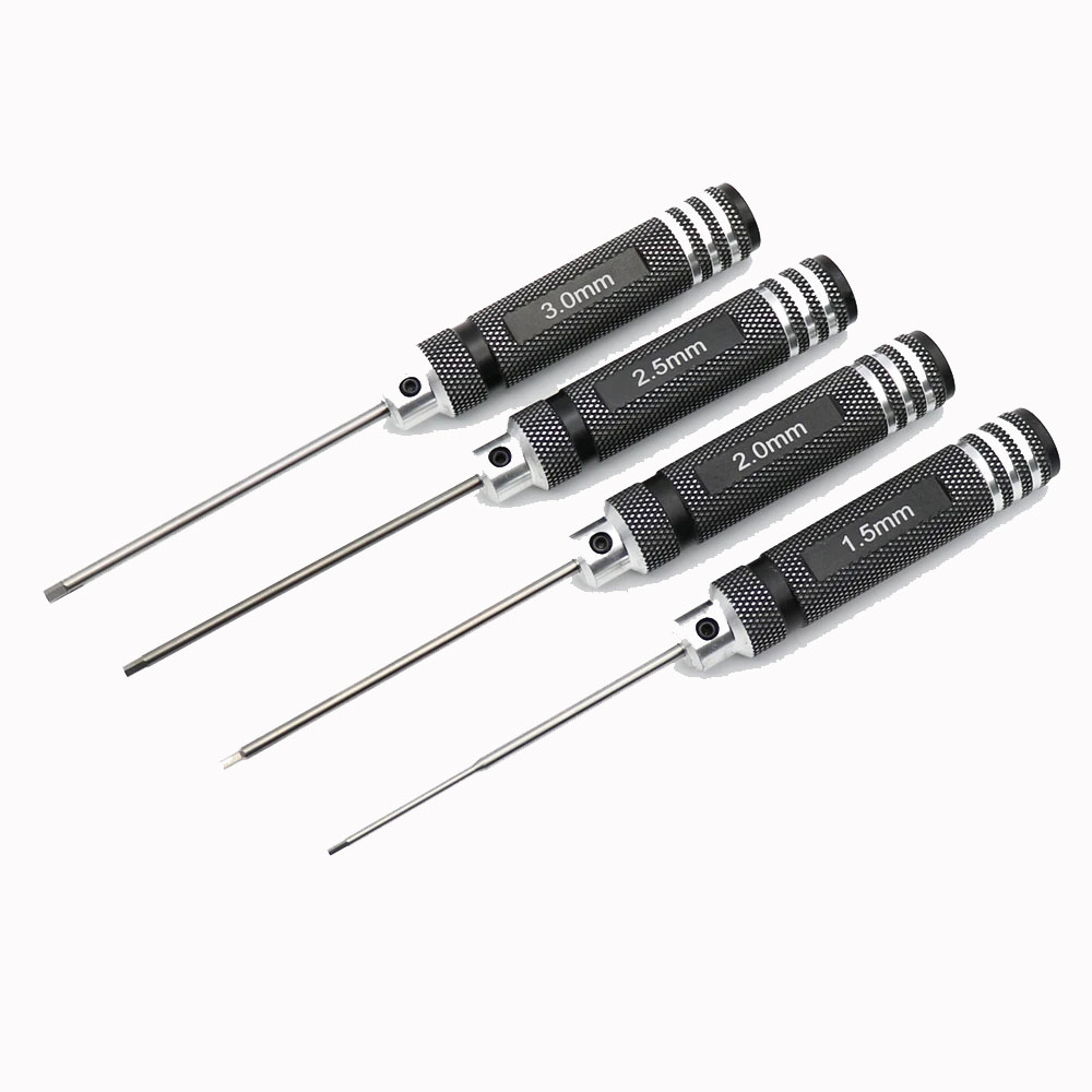 4PCS 1.5/2/2.5/3.0mm Black Hex - Rc Hobby Electric Screwdriver incelemesi ve fiyatı