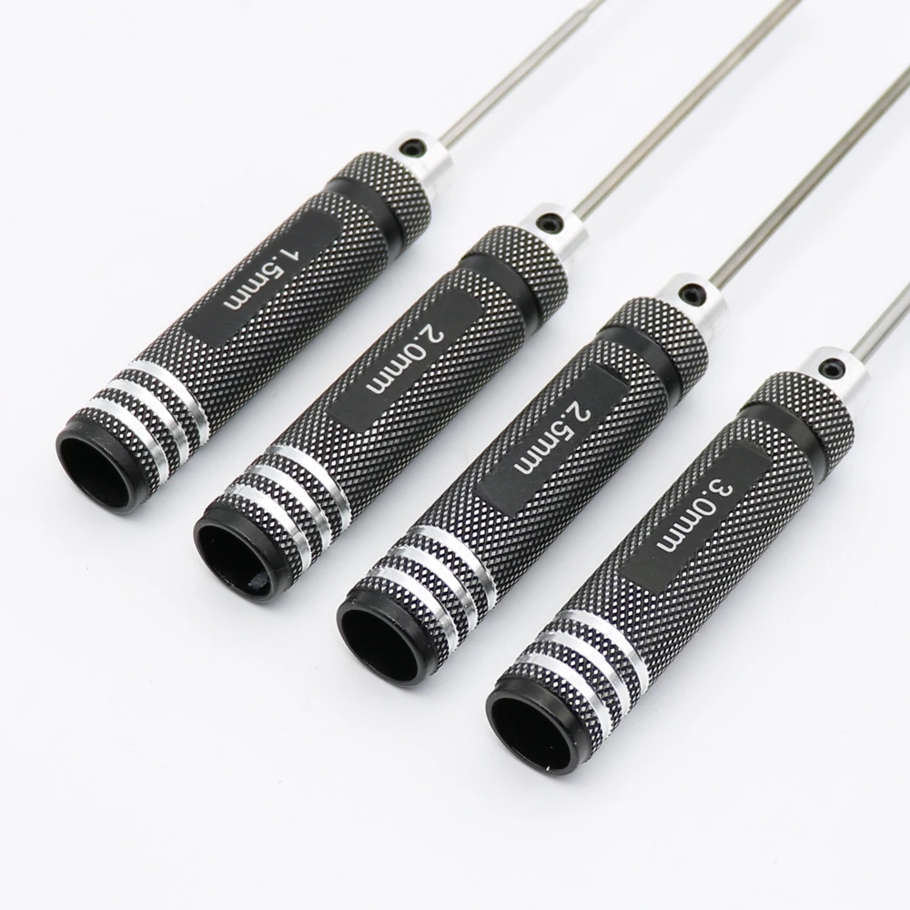4PCS 1.5/2/2.5/3.0mm Black Hex - Rc Hobby Electric Screwdriver incelemesi ve fiyatı