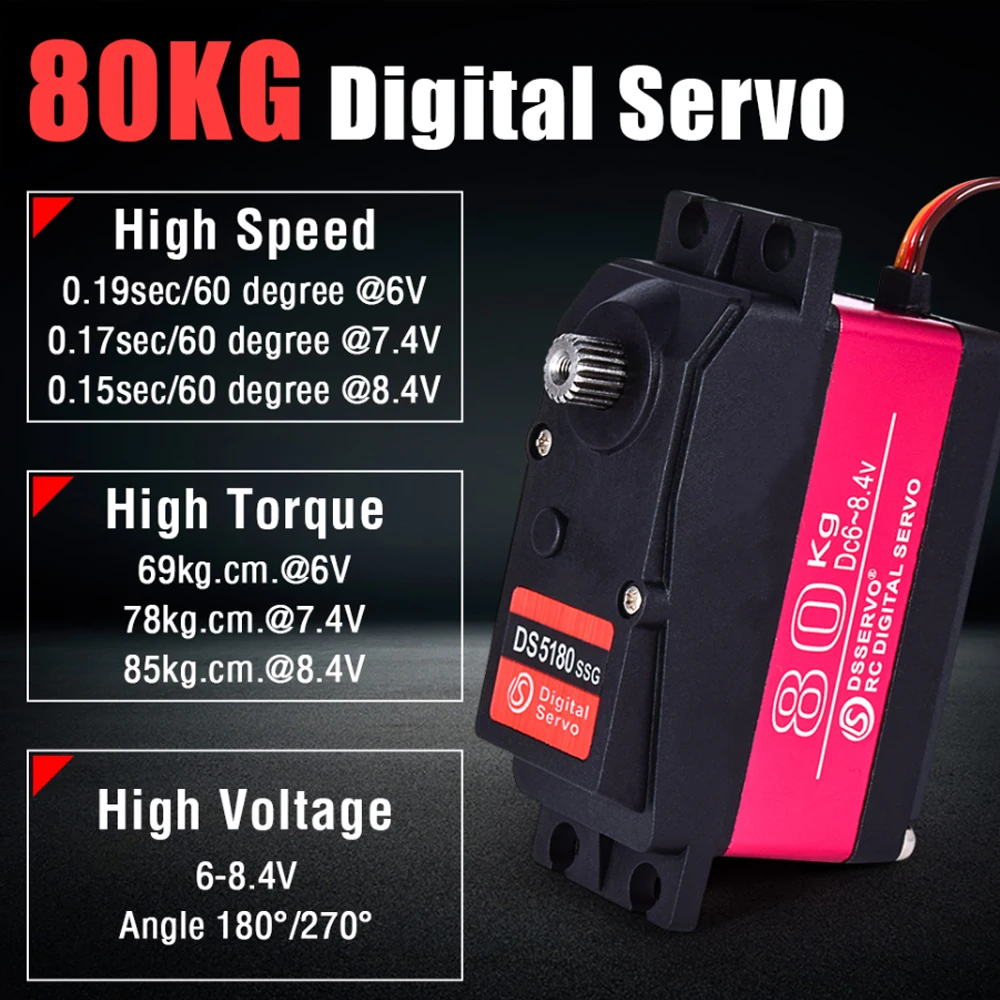 Dsservo Waterproof DS5180 80KG - Rc Hobby Products incelemesi ve fiyatı