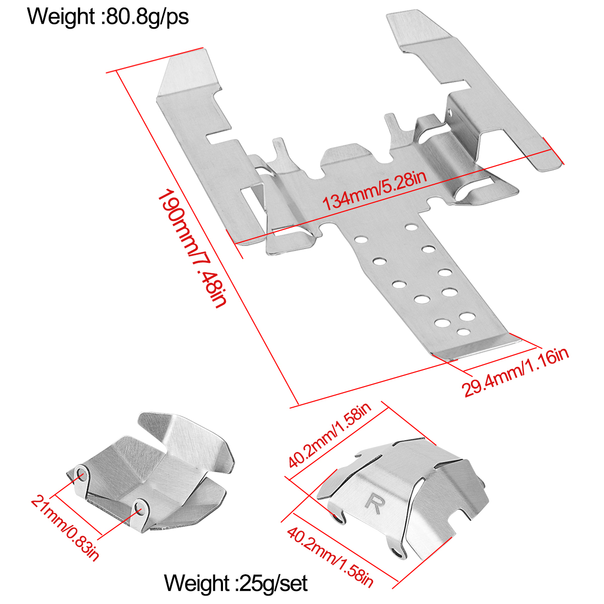 Stainless Steel Skid Plate Cha - Rc Hobby Products incelemesi ve fiyatı